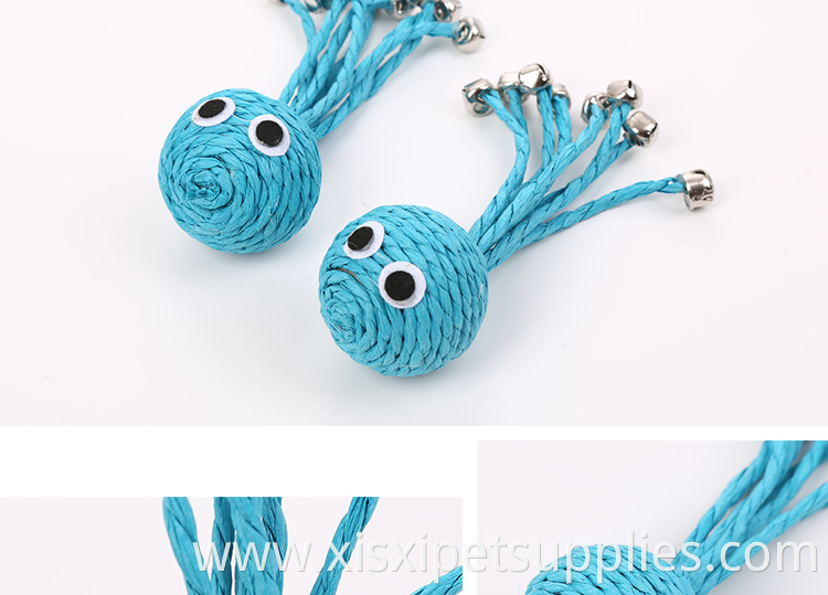 wholesale new design octopus cat toy with bell toys for cat playing